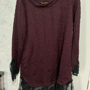 Reborn burgundy XXL sweater new without tags